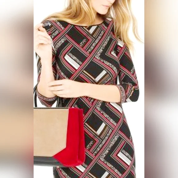 White House Black Market | Dresses | White House Black Market Women  Businessoffice Shift Dress Geopattern Stretch Xs | Poshmark